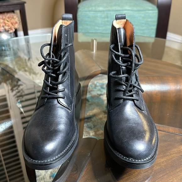 NEW MADEWELL ✨ The Evelyn Lace-Up Ankle Boot in black Size 6 - Picture 13 of 16